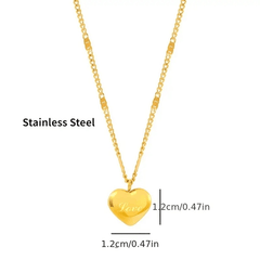 Heart Pendant Necklace Holiday Mother's Gift For Girls