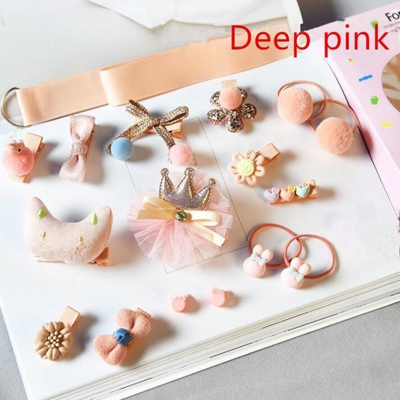 18pcs Cute Cartoon Hair Ties Clips for Girls