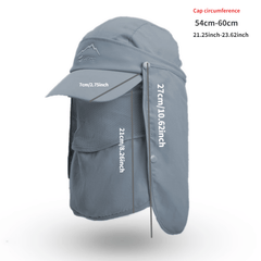 Outdoor Sun Cap with Removable Face Shield for Men Women