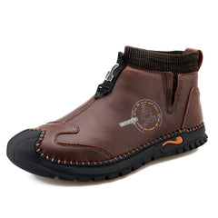 Men's Leather Loafers Ankle Chukka Boots Work Dress Outdoor