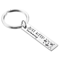 Stainless Steel Car Key Chain Just Keep Swimming