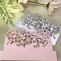 Peach Blossom Background Border Cut Stencil for DIY Crafts