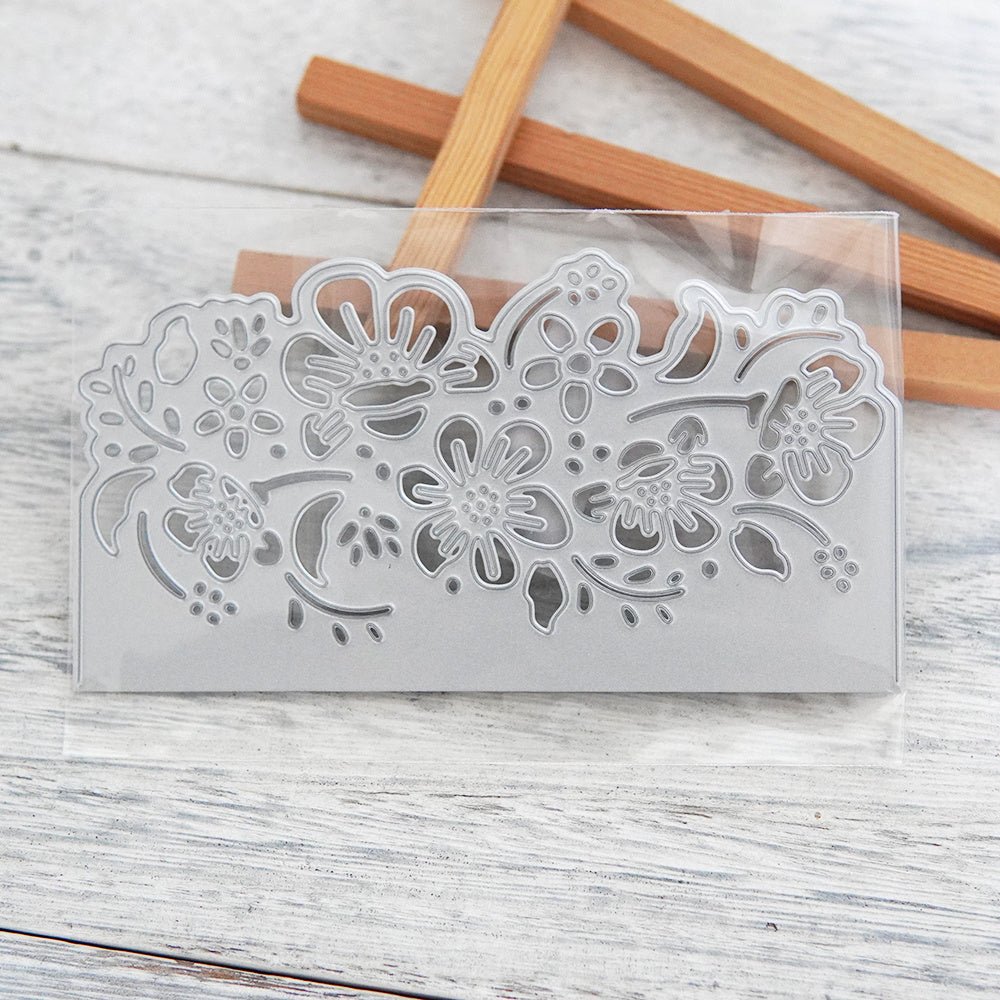 Peach Blossom Background Border Cut Stencil for DIY Crafts