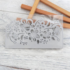 Peach Blossom Background Border Cut Stencil for DIY Crafts