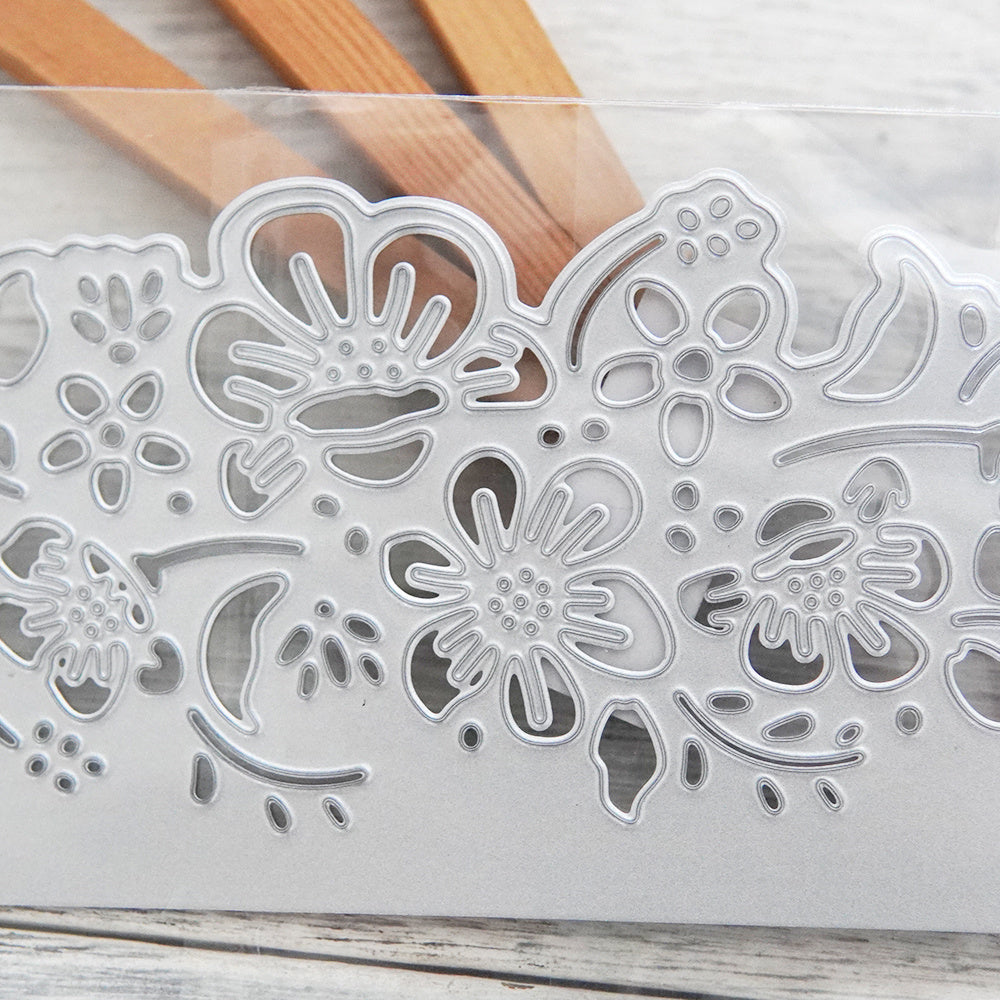 Peach Blossom Background Border Cut Stencil for DIY Crafts