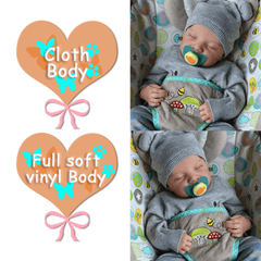 Adorable Reborn Toddler Doll Silicone Body Soft Cuddle Body Bonecas Bebe Toys