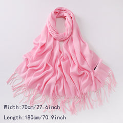 Warm Tassel Scarf Cashmere Neck Wrap