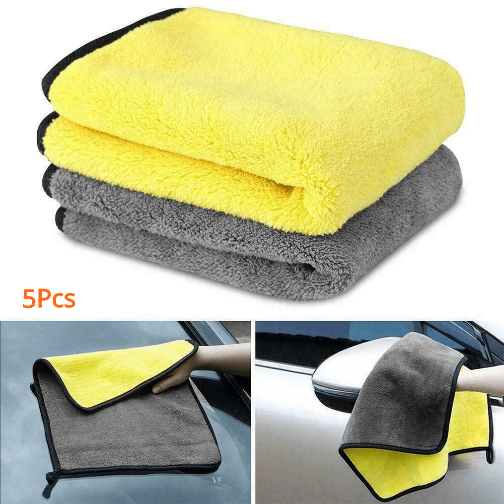 5PCS Microfiber Cleaning Cloth Towel for Car Detailing
