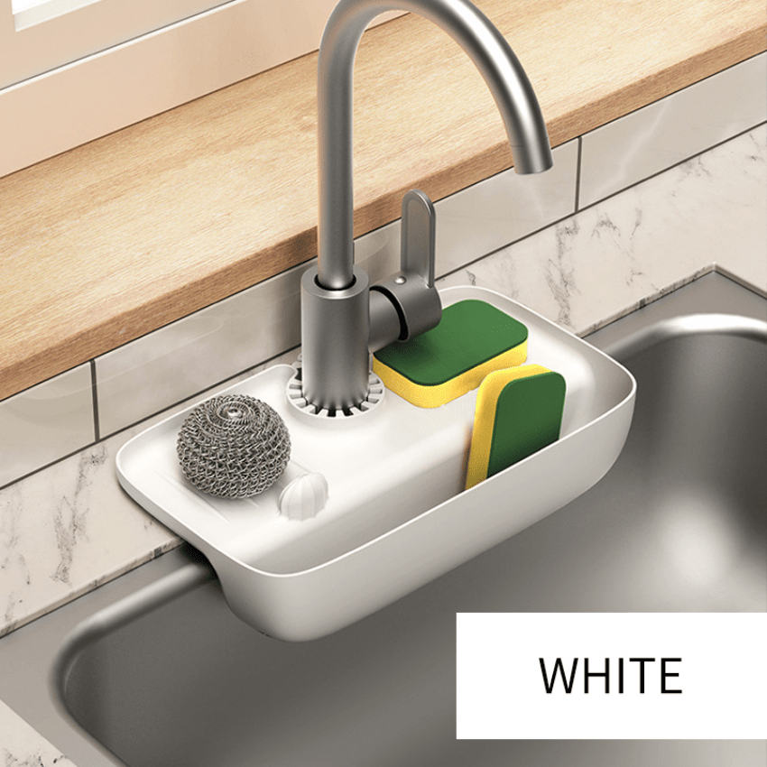 Splash Guard Sink Faucet Drain Rack Fast Drying Mat Drip Catcher Kitchen Storage