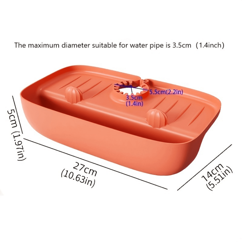 Splash Guard Sink Faucet Drain Rack Fast Drying Mat Drip Catcher Kitchen Storage