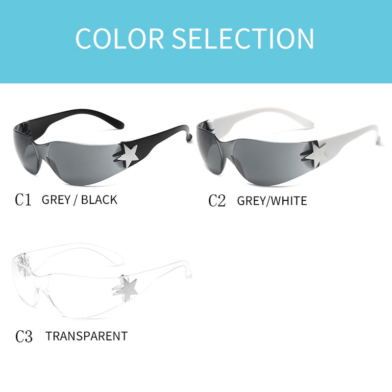 Star Decor Oversized Polarized Sunglasses