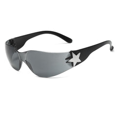 Men's Star Pattern Rimless Sunglasses UV Protection Glasses