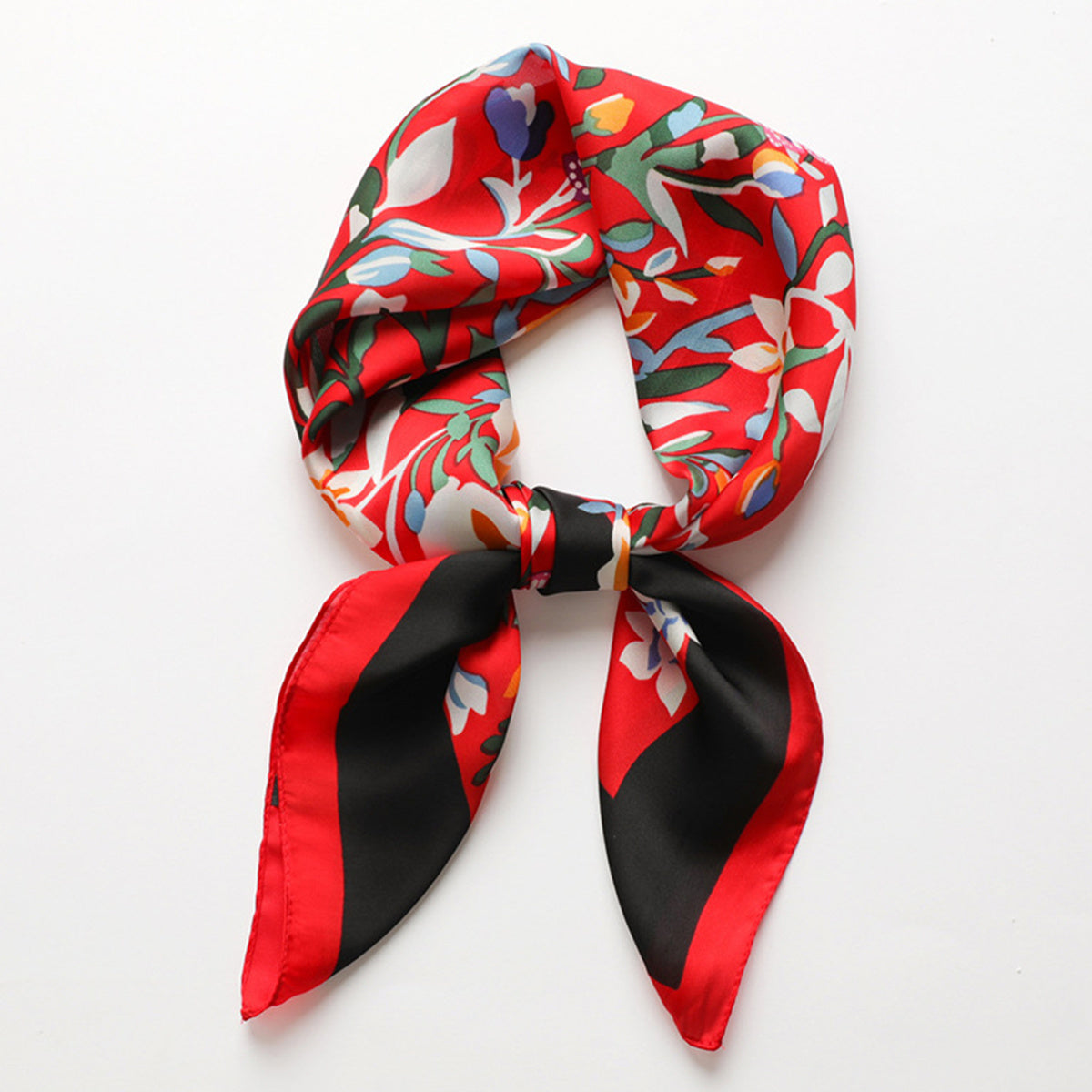 Boho Silk Neckerchief Bandana Women Head Wrap Scarf