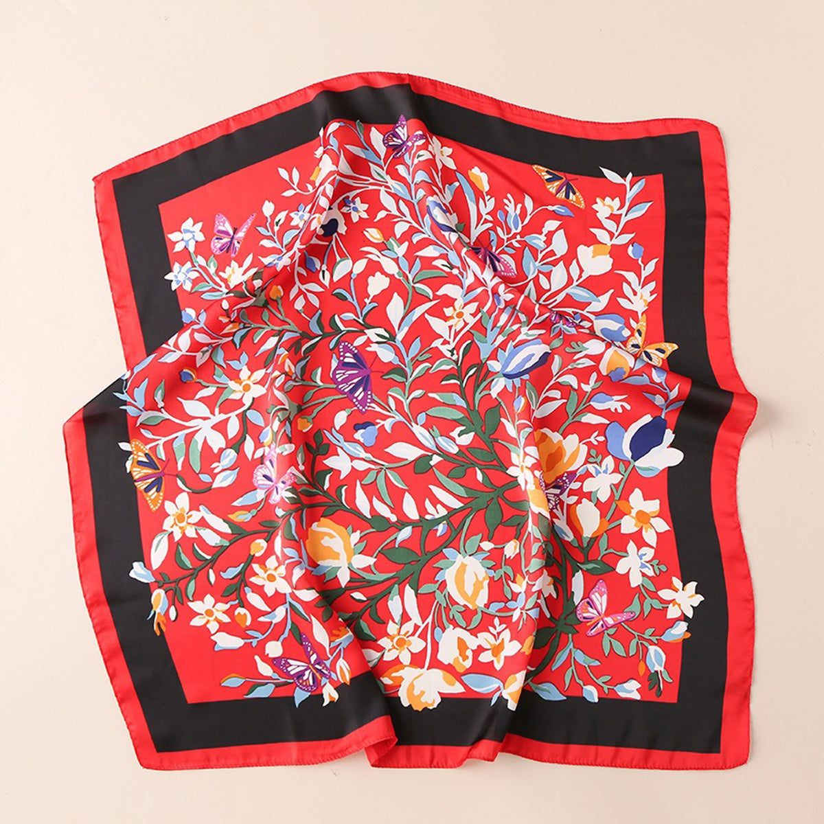 Boho Silk Neckerchief Bandana Women Head Wrap Scarf