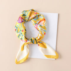 Boho Silk Neckerchief Bandana Women Head Wrap Scarf