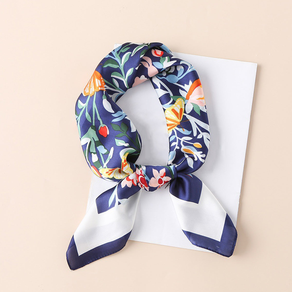 Boho Silk Neckerchief Bandana Women Head Wrap Scarf