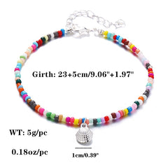 Colorful Bead Shell Anklet Foot Chain Ocean Beach Jewelry Gift