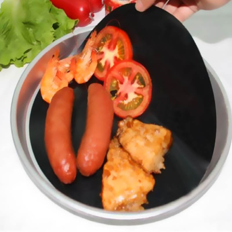 BBQ Frying Pan Mat Non stick Round Heat resistant Liner Sheet RV Kitchen
