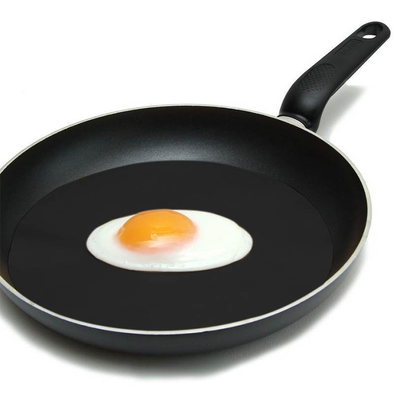 BBQ Frying Pan Mat Non stick Round Heat resistant Liner Sheet RV Kitchen