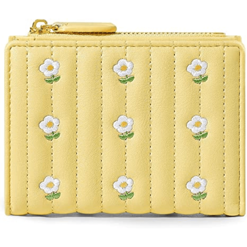 Vintage Embroidered Flowers Zipper Wallet Coin Purse