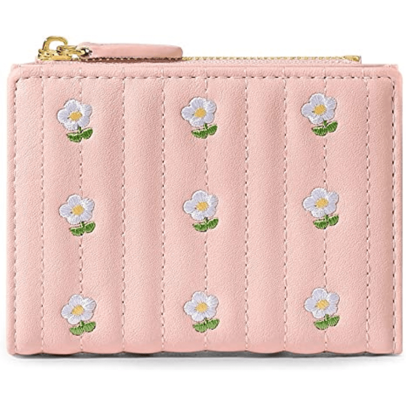 Vintage Embroidered Flowers Zipper Wallet Coin Purse