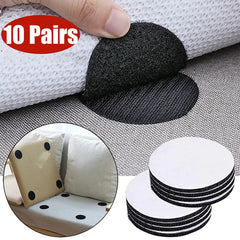 10 Pairs Anti-Curling Carpet Tapes Non-Slip Stickers
