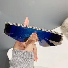 Men's Rhinestone Sunglasses Decorative Sports Eyewear