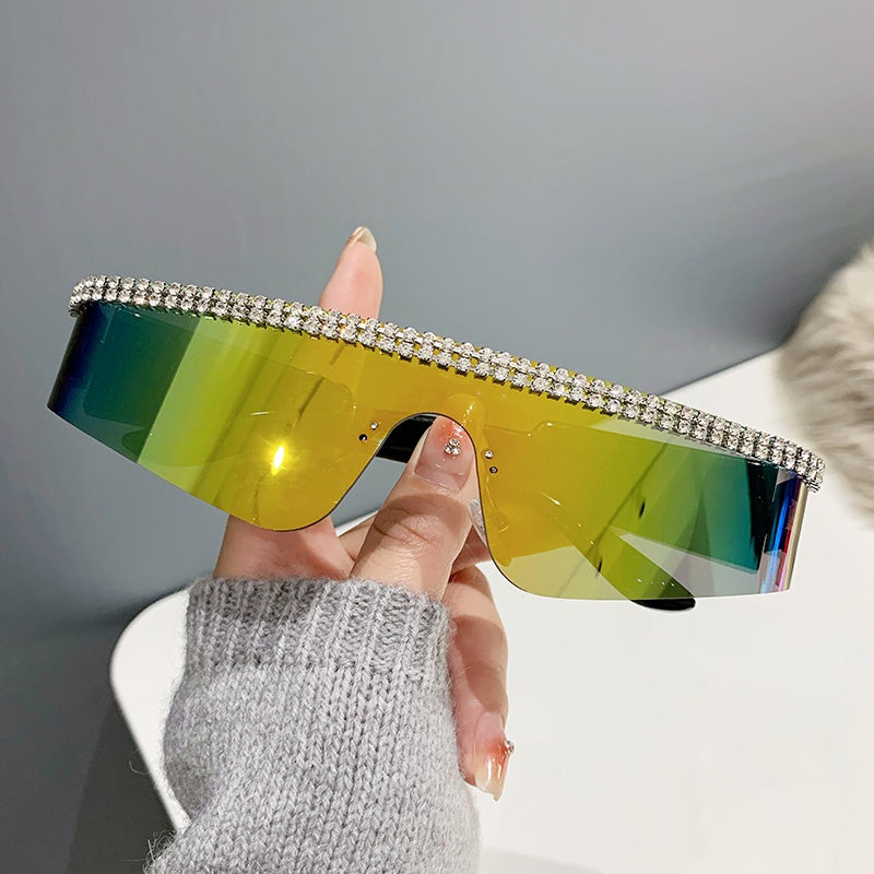 Men's Rhinestone Sunglasses Decorative Sports Eyewear