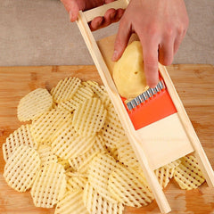 Potato Slicer Cut Potato Grid Vegetable Cutter Wave Cut Flower Gadgets