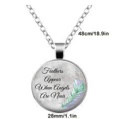 Feathers Angels Near Print Keychain Letter Charm Bag Car Ornament