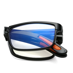 Men's Square Frame Reading Glasses Anti Light Casual Eyeglasses