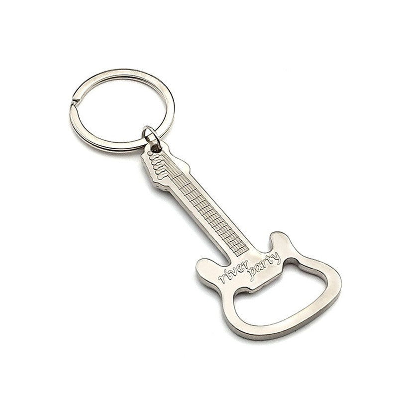 Guitar Shaped Beer Opener Key Chain