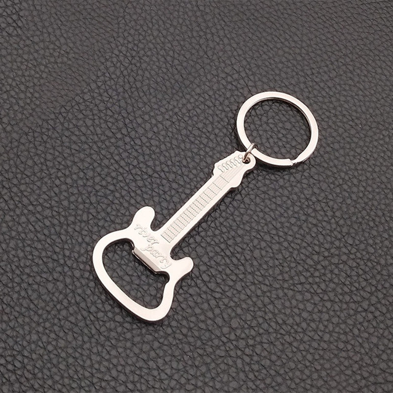 Guitar Shaped Beer Opener Key Chain