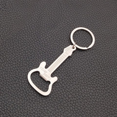 Guitar Shaped Beer Opener Key Chain