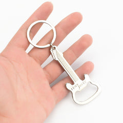 Guitar Shaped Beer Opener Key Chain