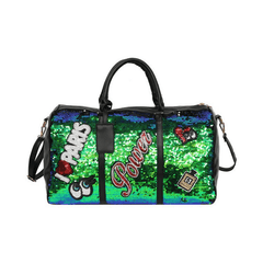 Glitter Sequins Decor Sports Bag Lightweight Portable Luggage Bag