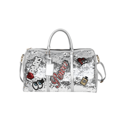 Glitter Sequins Decor Sports Bag Lightweight Portable Luggage Bag