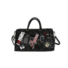 Glitter Sequins Decor Sports Bag Lightweight Portable Luggage Bag