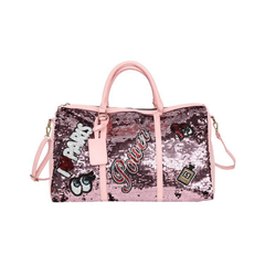Glitter Sequins Decor Sports Bag Lightweight Portable Luggage Bag