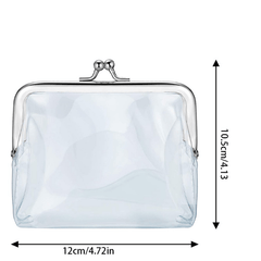 Vintage Mini Kiss Lock Clear Makeup Bag Stylish Girls Women Gift