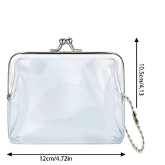 Vintage Mini Kiss Lock Clear Makeup Bag Stylish Girls Women Gift