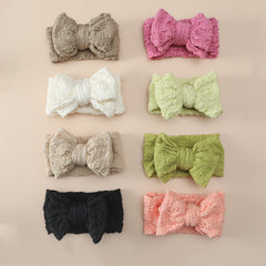 Cartoon Bow Headband Soft Elastic Hair Accessory for Baby Girls