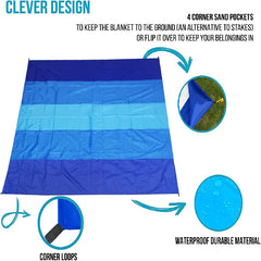Waterproof Beach Mat for 1-3 Adults | Outdoor Picnic Mat