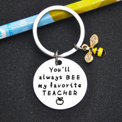 Bee My Favorite Teacher Keychain Thank You Gift