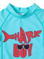 Toddler Boys Shark Stripe Swimwear Set for Summer