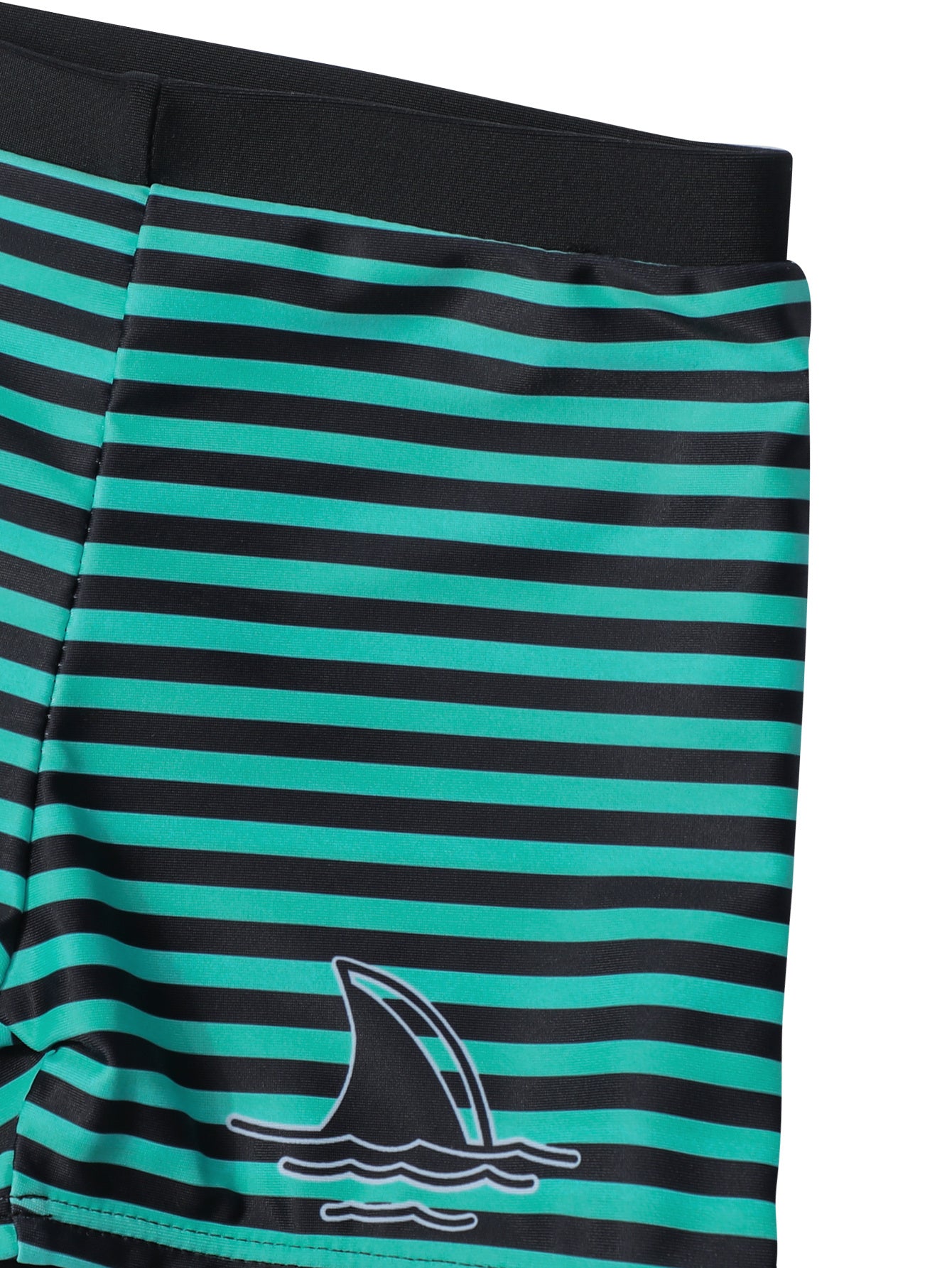 Toddler Boys Shark Stripe Swimwear Set for Summer