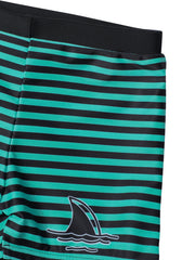 Toddler Boys Shark Stripe Swimwear Set for Summer