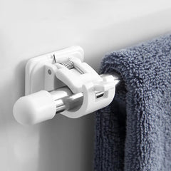 2pcs Self Adhesive Curtain Rod Clips Adjustable Holders