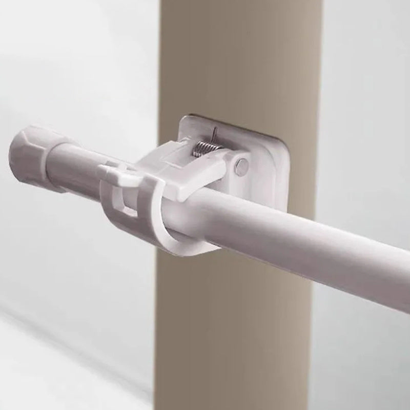 2pcs Self Adhesive Curtain Rod Clips Adjustable Holders