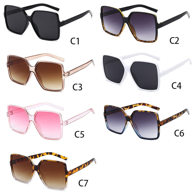 Oversized Square Sunglasses Gradient Lens UV400